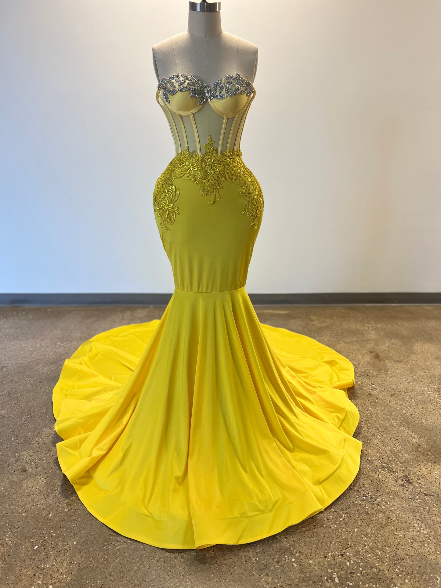 Yellow Mermaid Gown